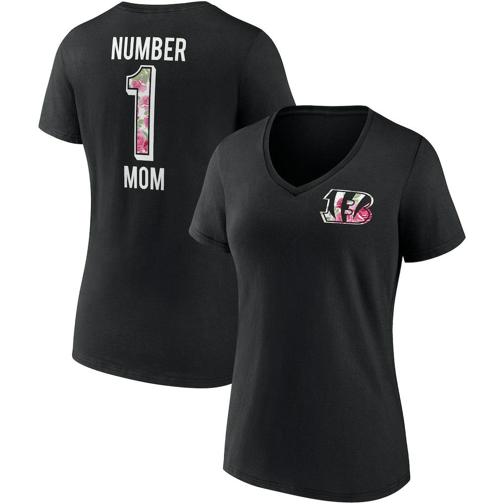 Cincinnati Bengals Women's Team Mother's Day V-Neck T-Shirt - Black cheap