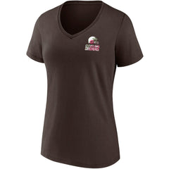 Cleveland Browns Women's Team Mother's Day V-Neck T-Shirt - Brown for sale