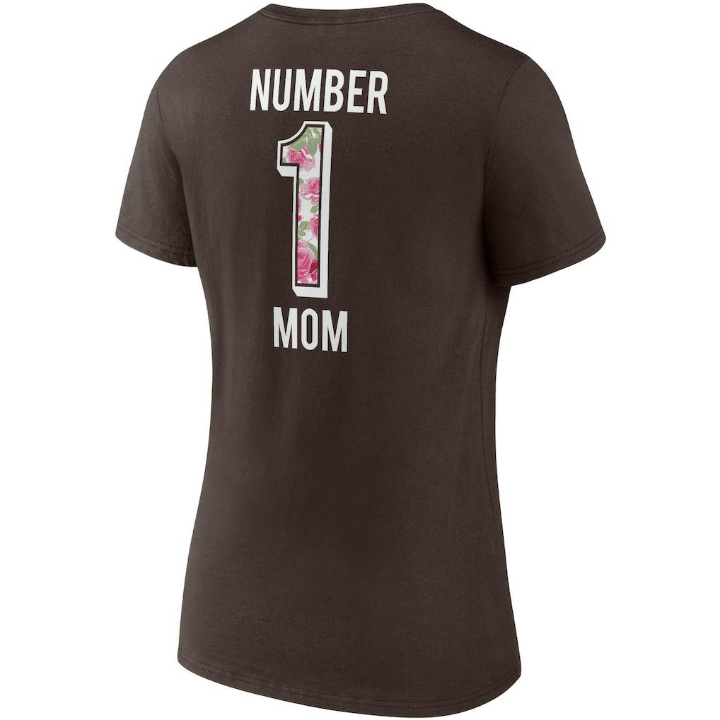 Cleveland Browns Women's Team Mother's Day V-Neck T-Shirt - Brown for sale