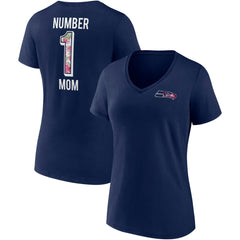 Seattle Seahawks Women's Team Mother's Day V-Neck T-Shirt - College Navy discount