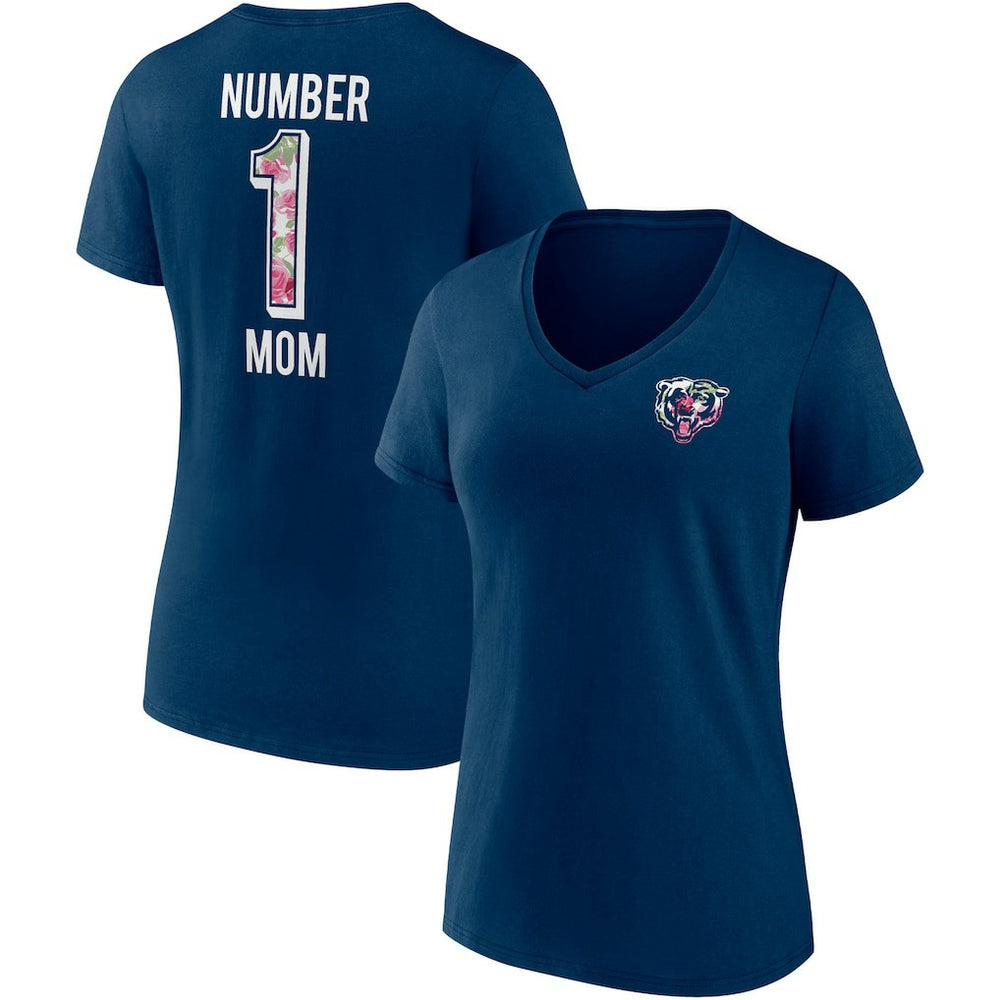 Chicago Bears Women's Team Mother's Day V-Neck T-Shirt - Navy cheap