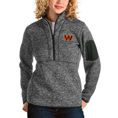 Washington Commanders Antigua Women's Fortune Quarter-Zip Pullover Jacket - Heathered Charcoal discount