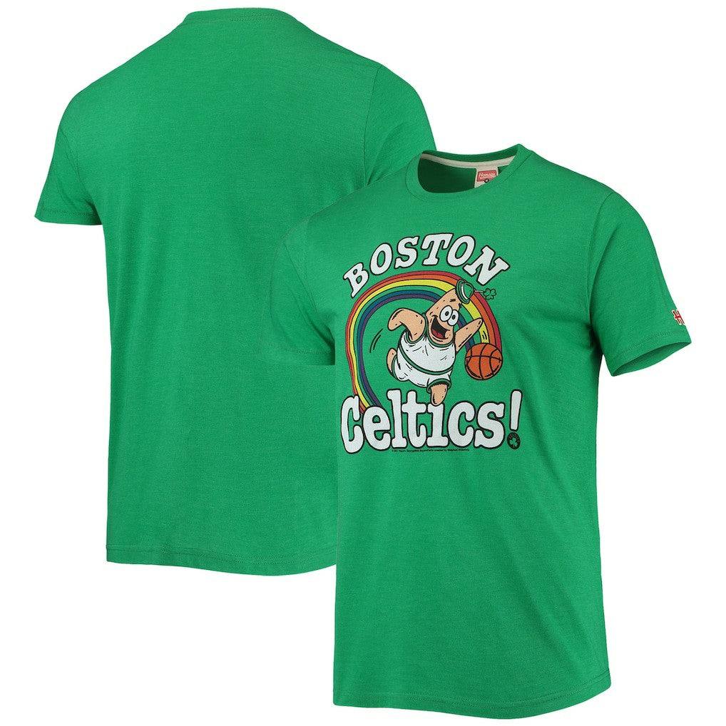 Boston Celtics Homage NBA x Spongebob Collab Tri-Blend T-Shirt - Kelly Green discount