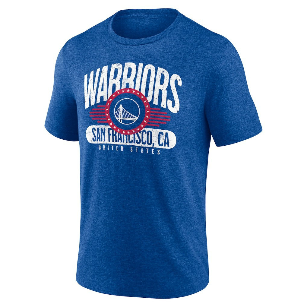 Golden State Warriors Badge of Honor Tri-Blend T-Shirt sale - Royal for sale