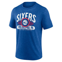 Philadelphia 76ers Badge of Honor Tri-Blend T-Shirt - Royal discount