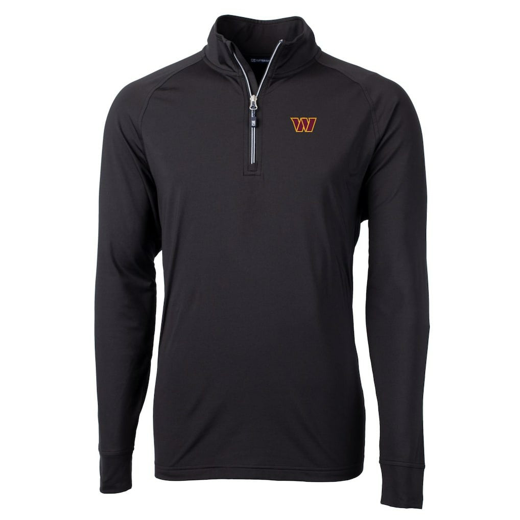 Washington Commanders Cutter & Buck Adapt Eco Stretch Quarter-Zip Pullover Jacket - Black online