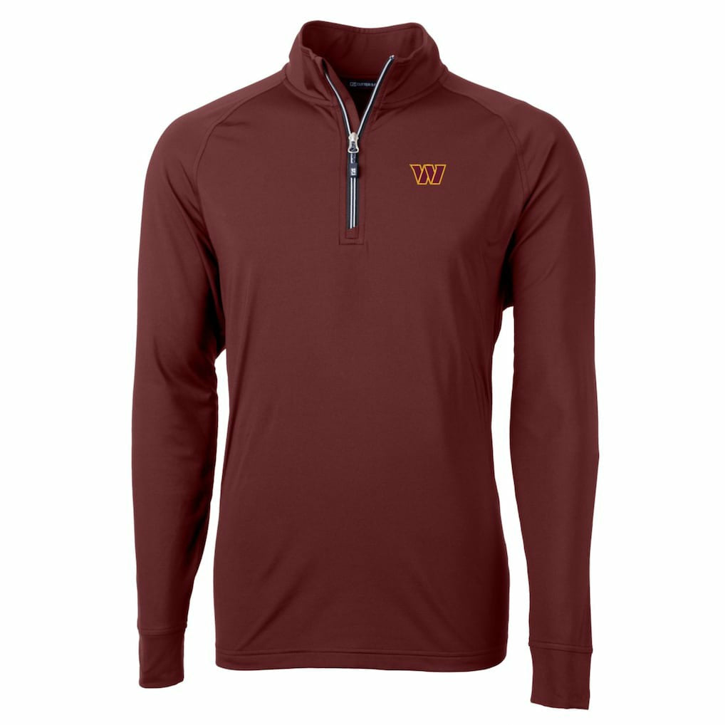 Washington Commanders Cutter & Buck Adapt Eco Stretch Quarter-Zip Pullover Jacket - Burgundy outlet