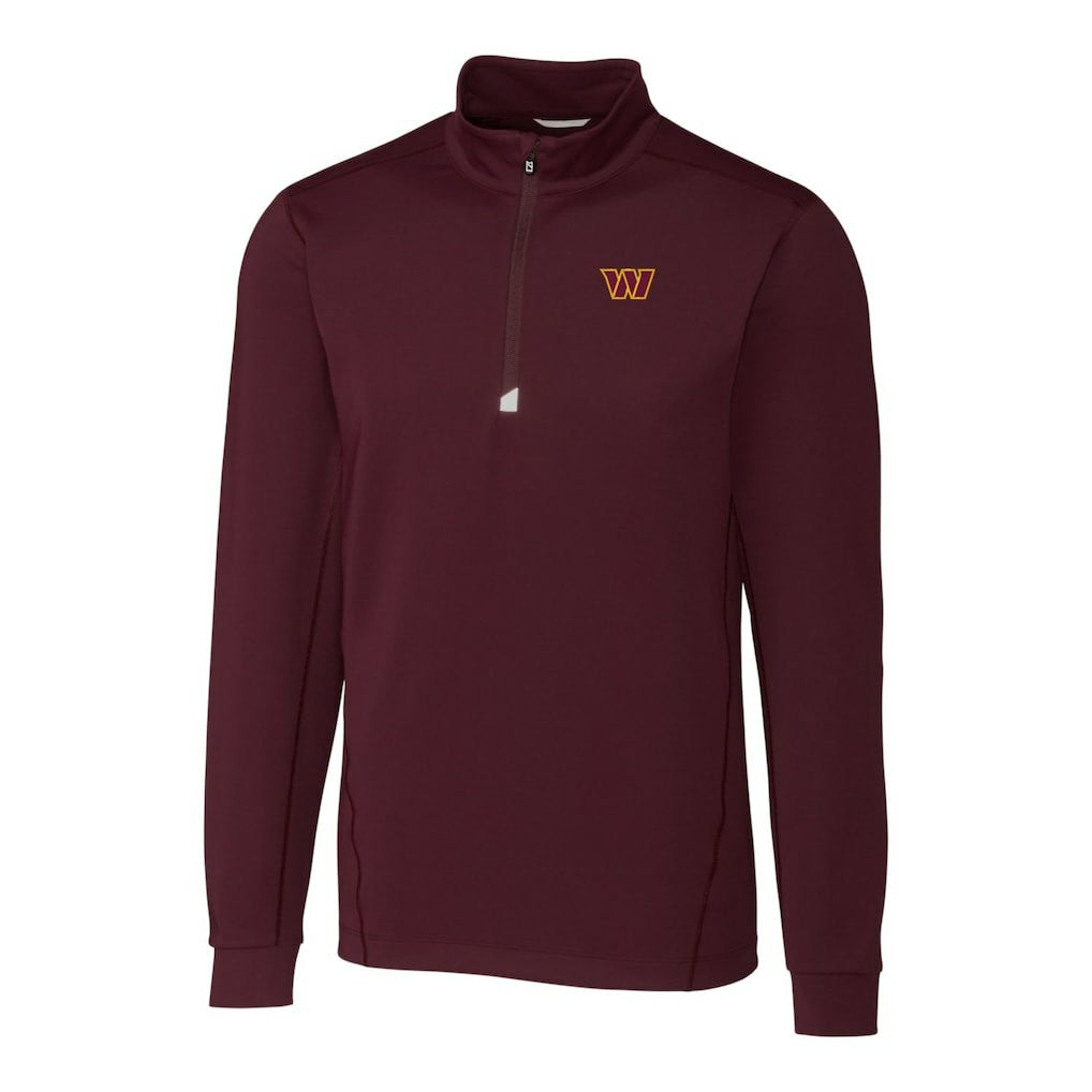 Washington Commanders Cutter & Buck Traverse Stretch Quarter-Zip Pullover Jacket - Burgundy online