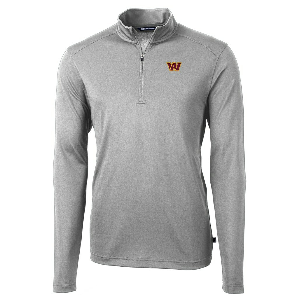 Washington Commanders Cutter & Buck Virtue Eco Pique Half-Zip Pullover Jacket - Gray online