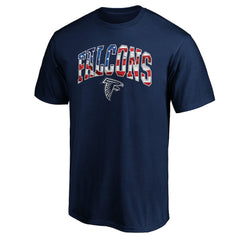 Atlanta Falcons Banner Wave Logo T-Shirt - Navy for sale