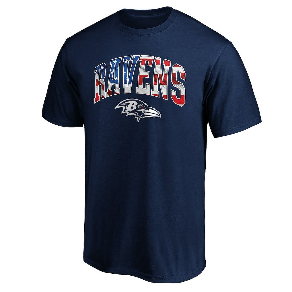 Baltimore Ravens Banner Wave Logo T-Shirt - Navy cheap