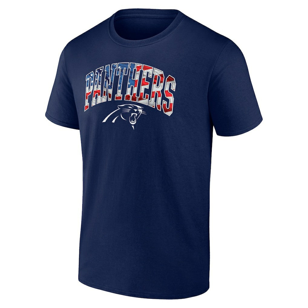 Carolina Panthers Banner Wave Logo T-Shirt - Navy sale