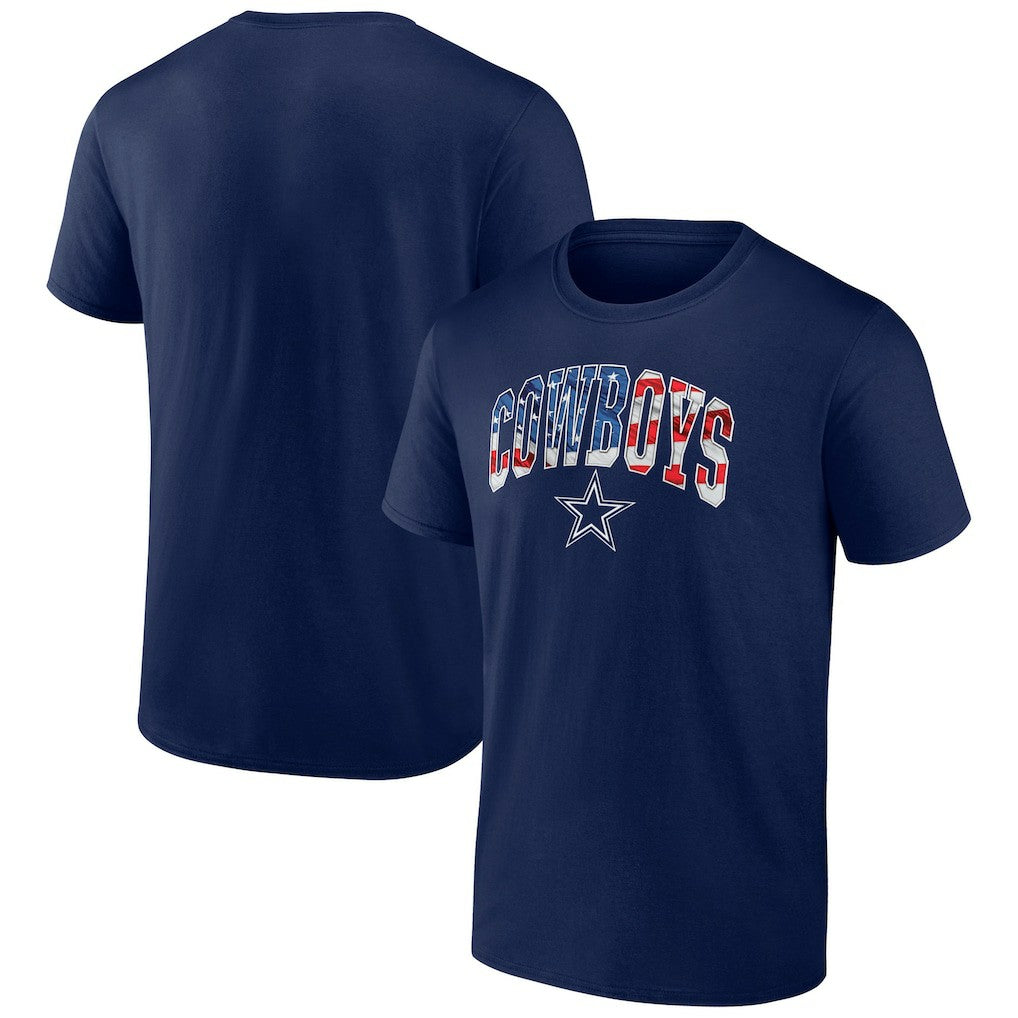 Dallas Cowboys Banner Wave Logo T-Shirt - Navy outlet