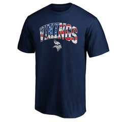 Minnesota Vikings Banner Wave Logo T-Shirt - Navy for sale