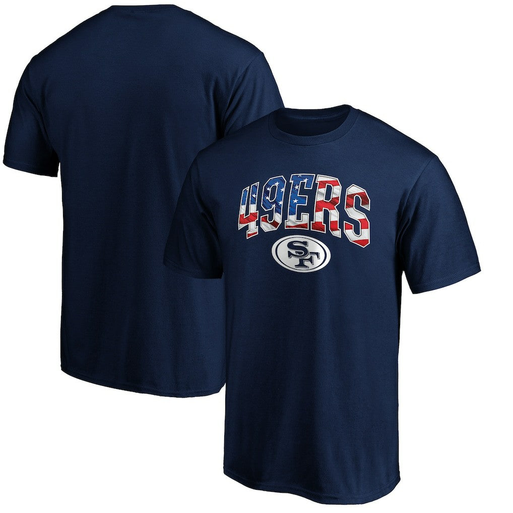 San Francisco 49ers Banner Wave Logo T-Shirt - Navy sale