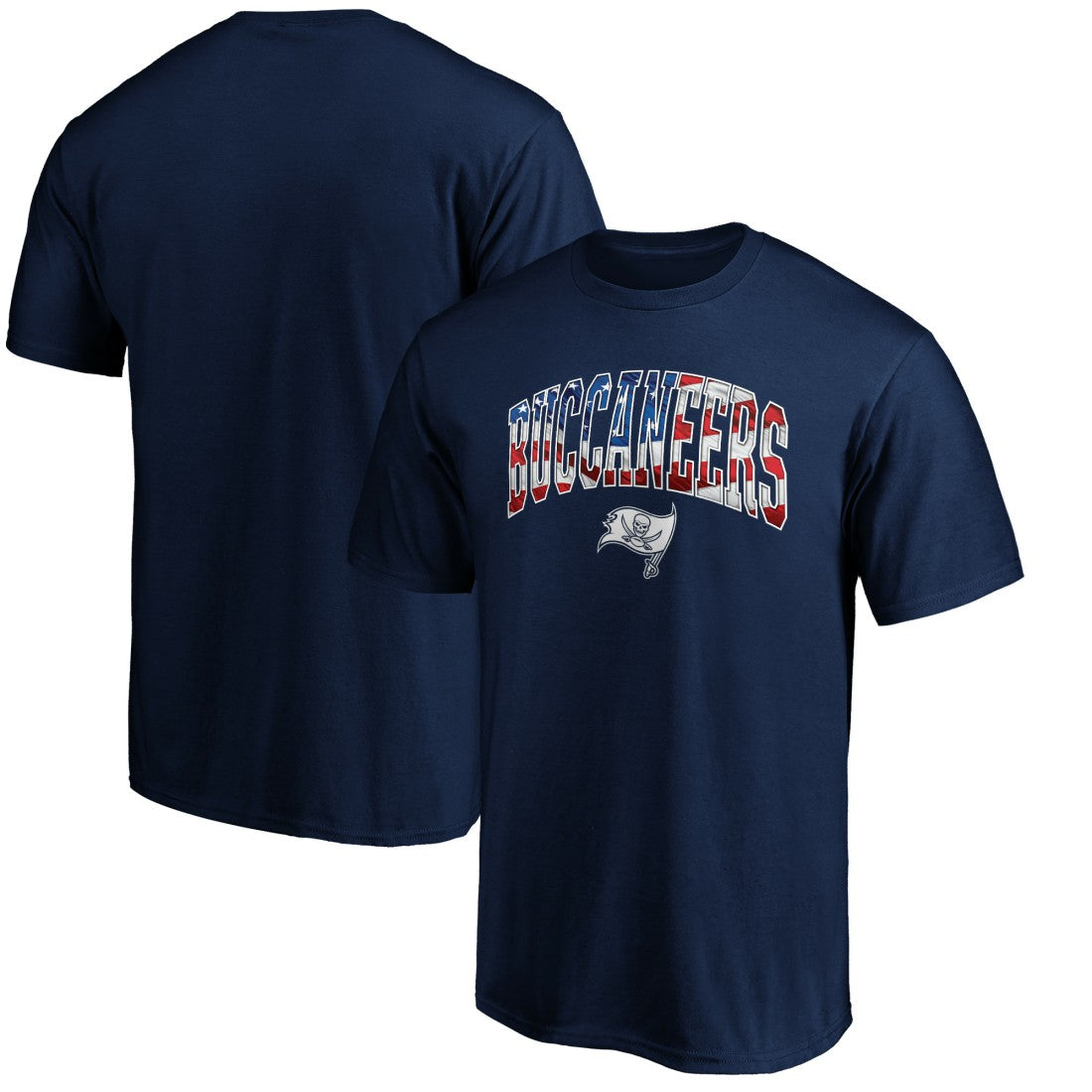 Tampa Bay Buccaneers Banner Wave Logo T-Shirt - Navy discount