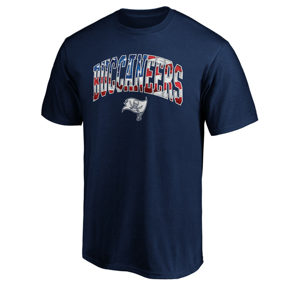 Tampa Bay Buccaneers Banner Wave Logo T-Shirt - Navy discount