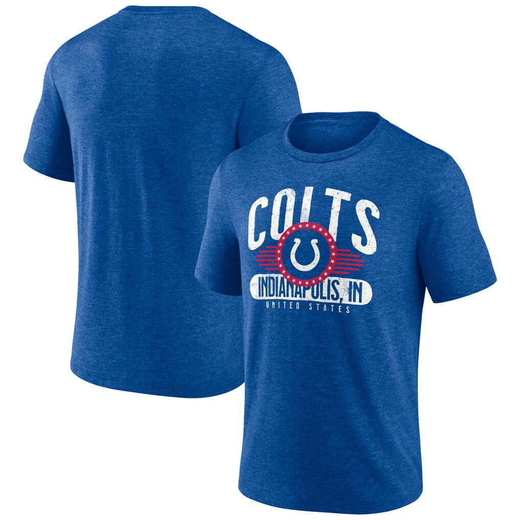 Indianapolis Colts Badge of Honor Tri-Blend T-Shirt - Royal discount