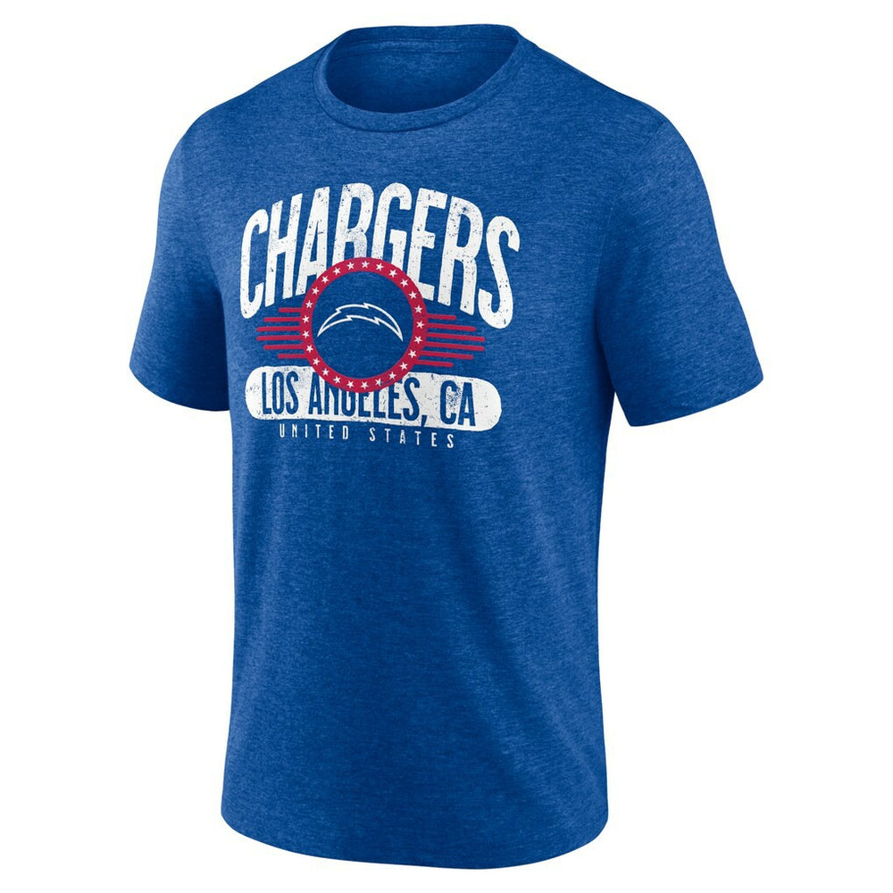 Los Angeles Chargers Badge of Honor Tri-Blend T-Shirt - Royal outlet