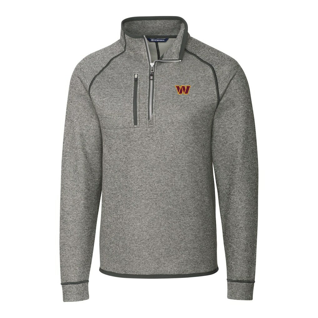 Washington Commanders Cutter & Buck Big & Tall Mainsail Half-Zip Pullover Jacket - Heathered Gray online