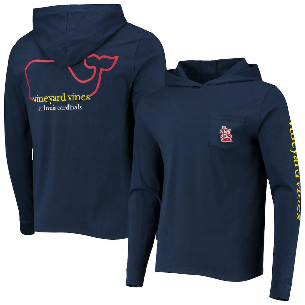 St. Louis Cardinals Vineyard Vines Long Sleeve Hoodie T-Shirt - Navy
