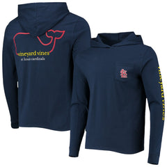 St. Louis Cardinals Vineyard Vines Long Sleeve Hoodie T-Shirt - Navy