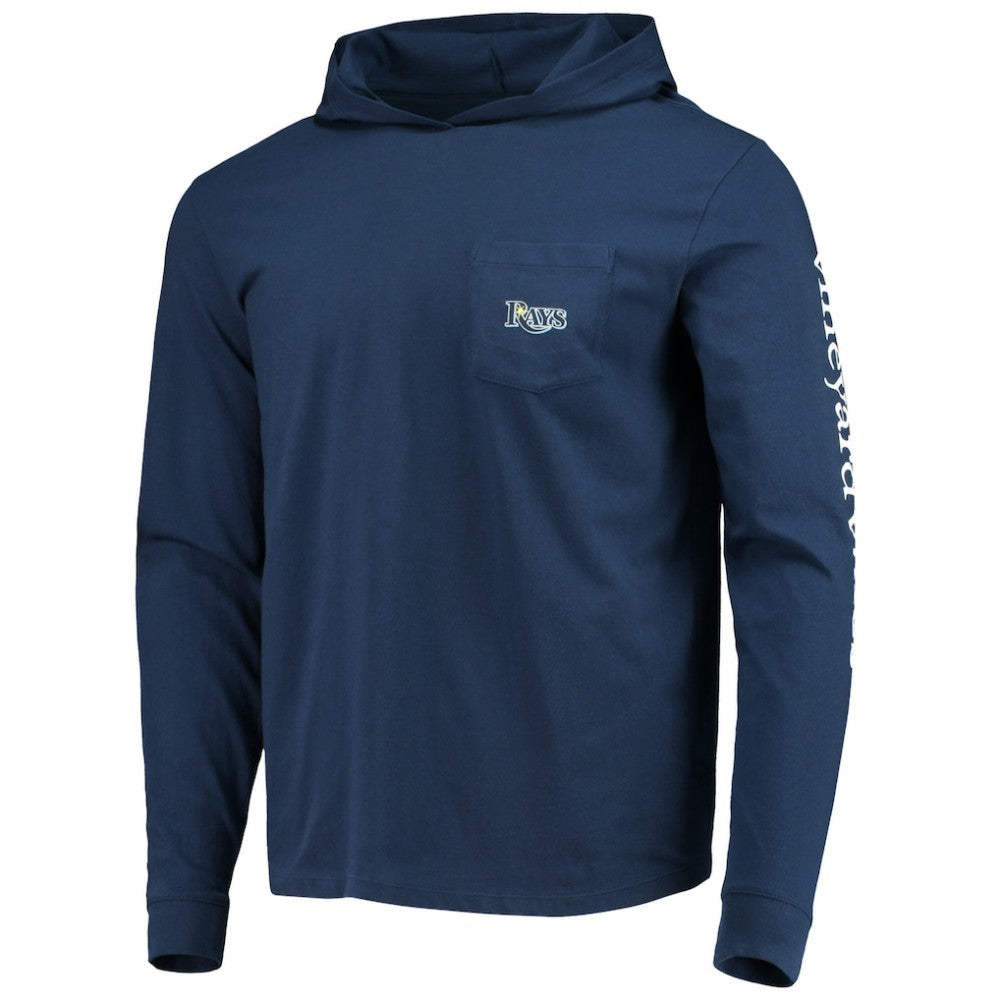 Tampa Bay Rays Vineyard Vines Long Sleeve Hoodie T-Shirt - Navy