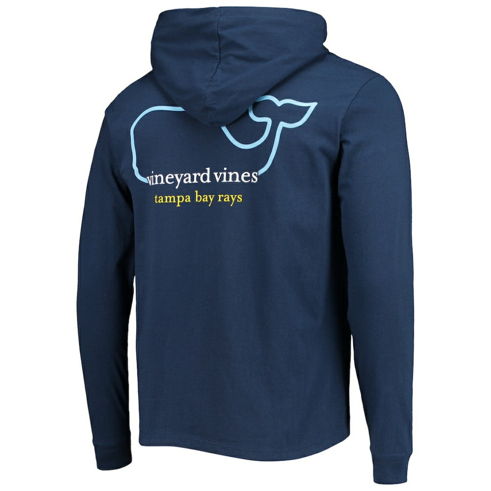 Tampa Bay Rays Vineyard Vines Long Sleeve Hoodie T-Shirt - Navy