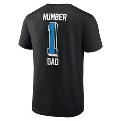 Carolina Panthers Number One Dad T-Shirt - Black on sale