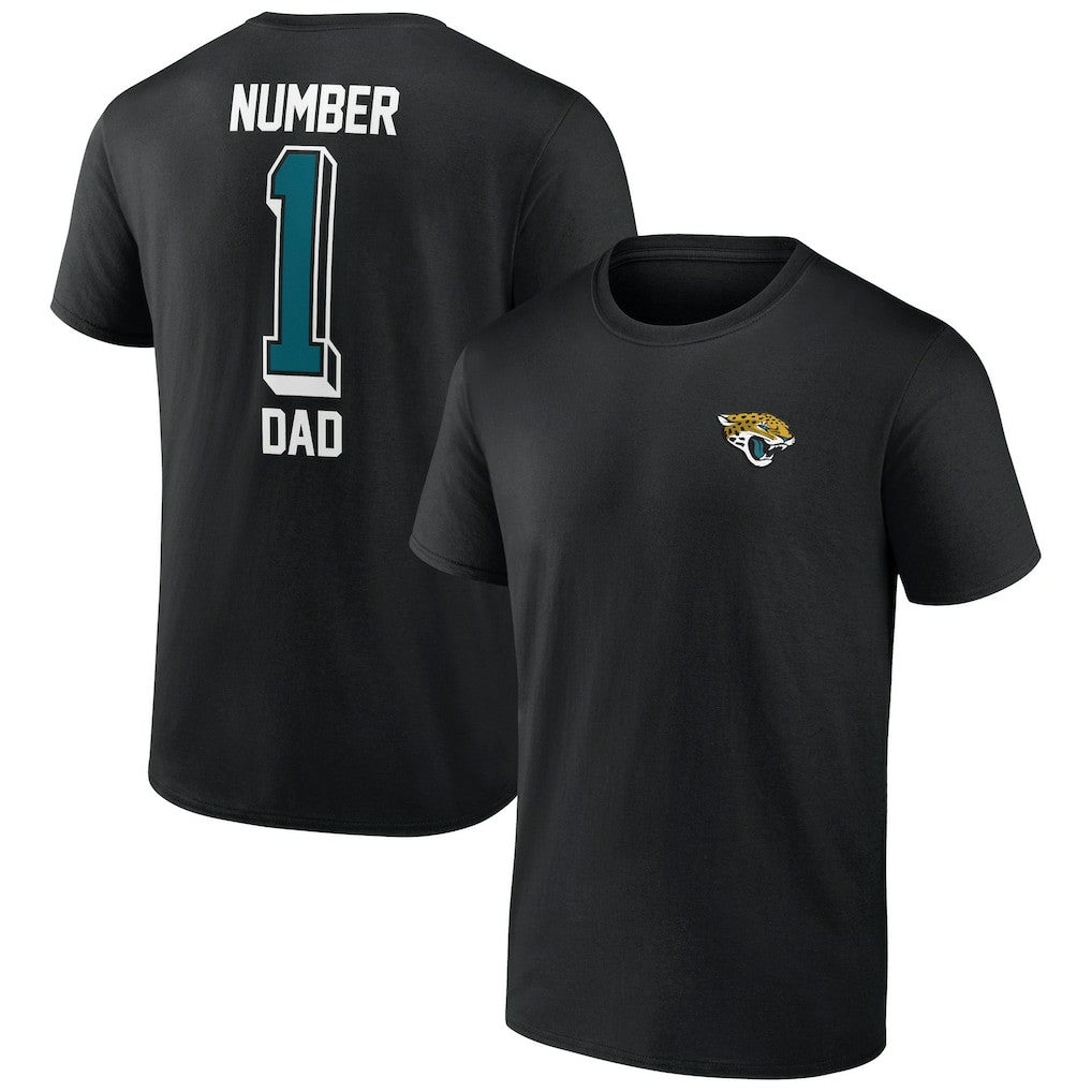 Jacksonville Jaguars Number One Dad T-Shirt - Black outlet