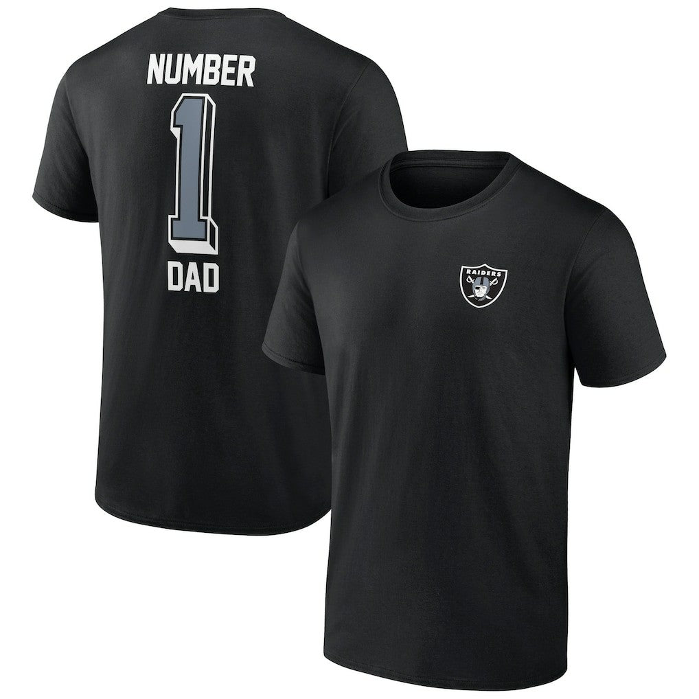 Las Vegas Raiders Number One Dad T-Shirt - Black on sale