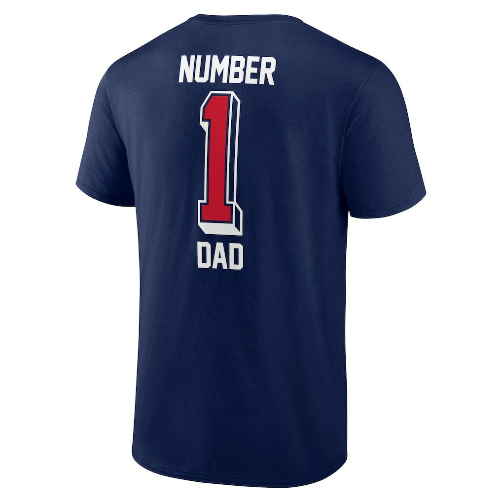 New England Patriots Number One Dad T-Shirt - Navy sale