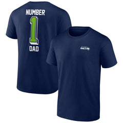 Seattle Seahawks Number One Dad T-Shirt - College Navy online