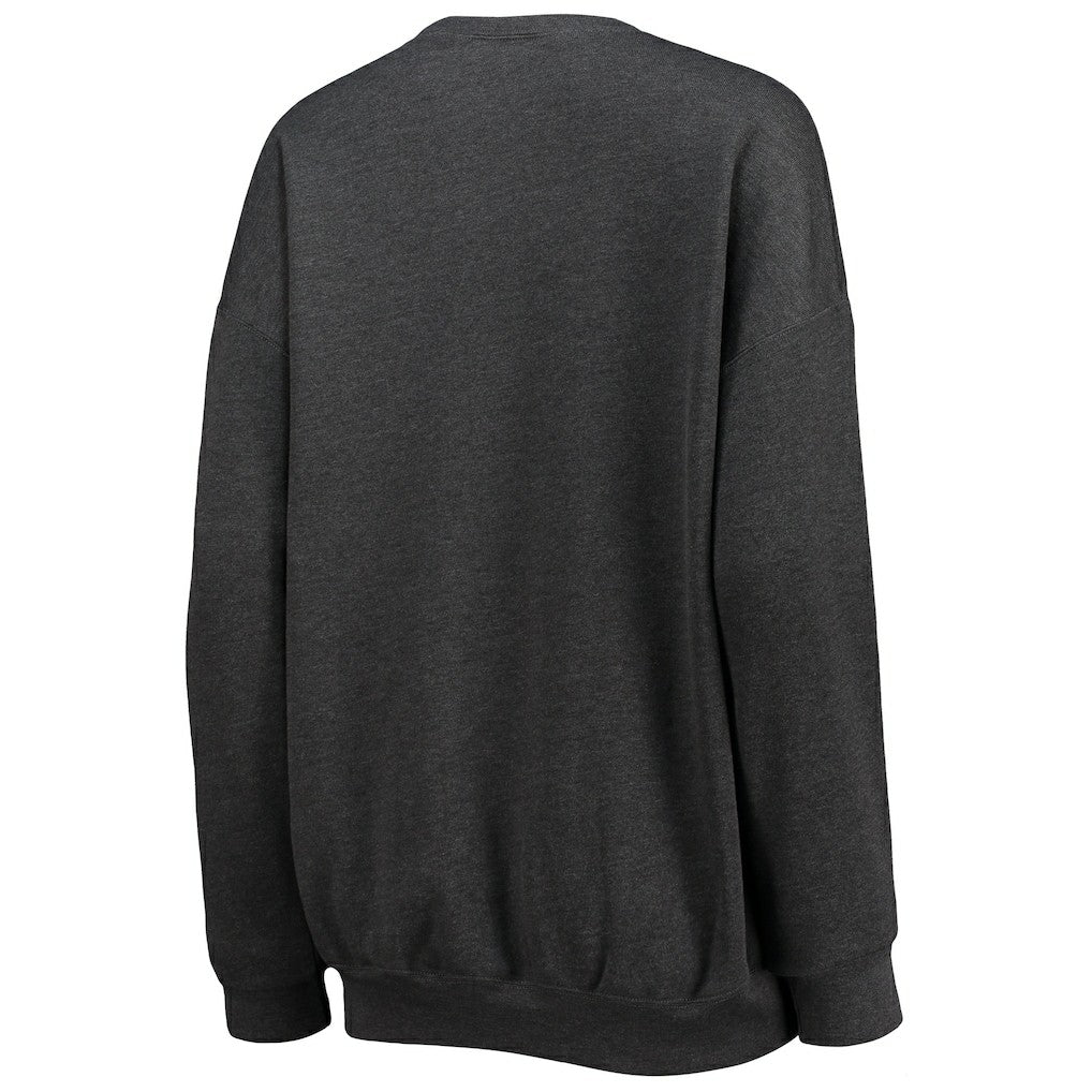Washington Commanders WEAR by Erin Andrews Women's Oversized Fleece Pullover Sweatshirt - Heathered Charcoal cheap