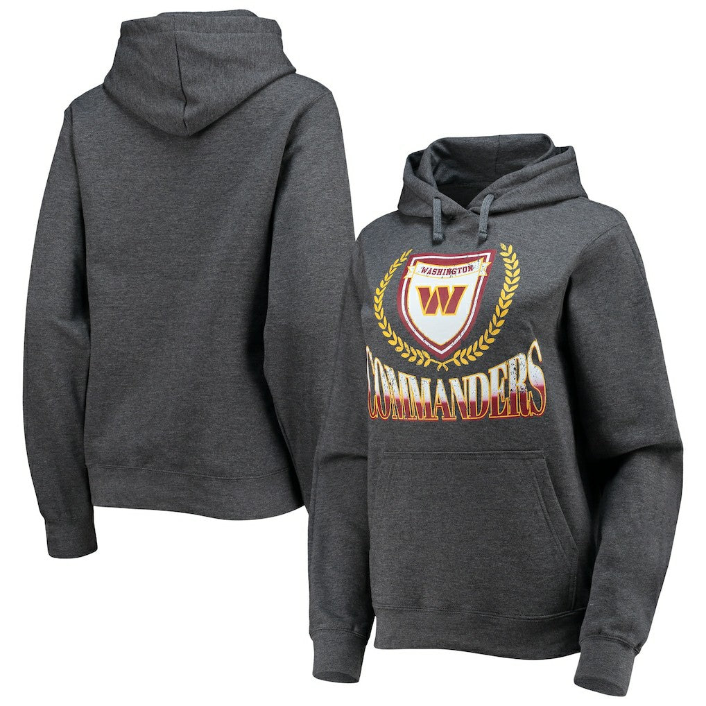 Washington Commanders WEAR by Erin Andrews Women's Fleece Pullover Hoodie - Heathered Gray discount