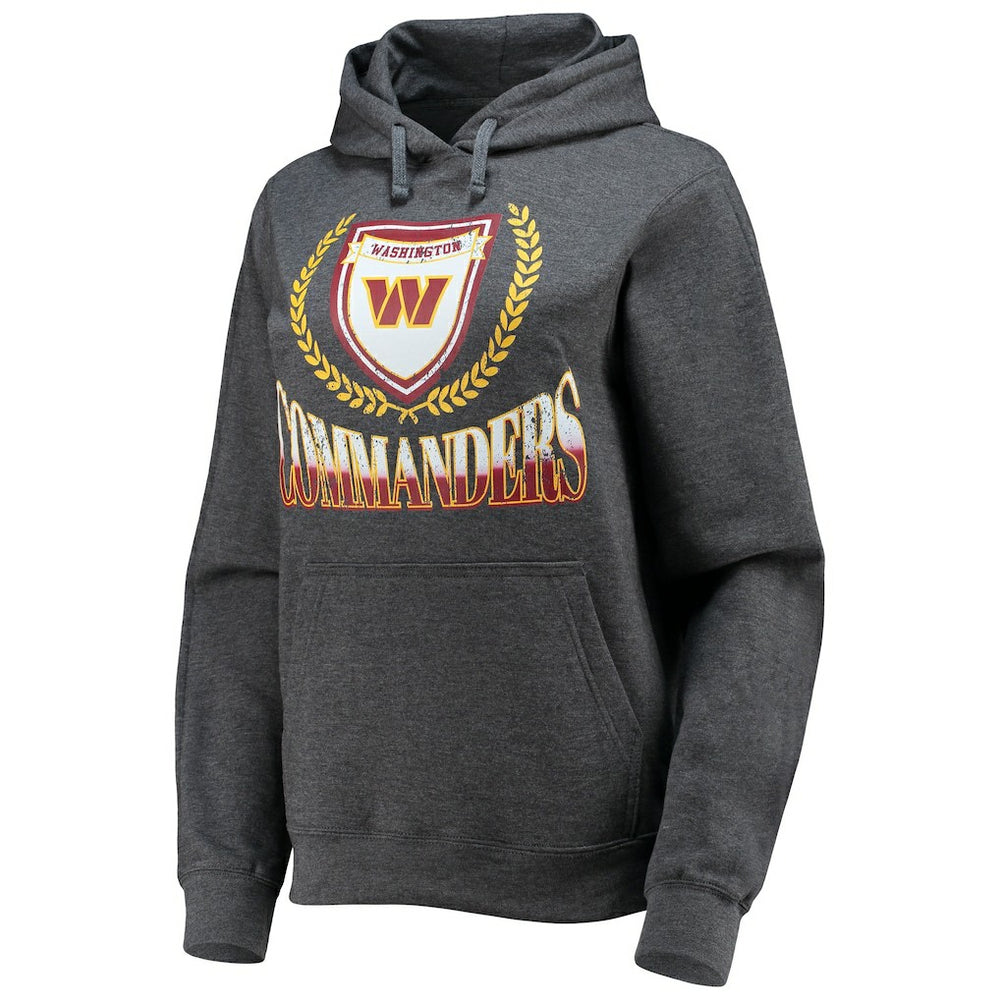 Washington Commanders WEAR by Erin Andrews Women's Fleece Pullover Hoodie - Heathered Gray discount