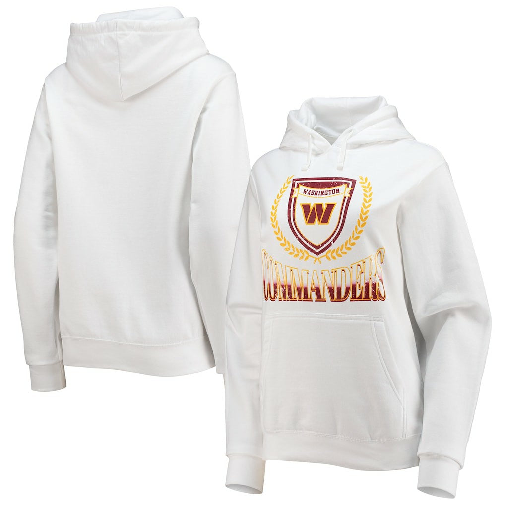 Washington Commanders WEAR by Erin Andrews Women's Fleece Pullover Hoodie - White on sale
