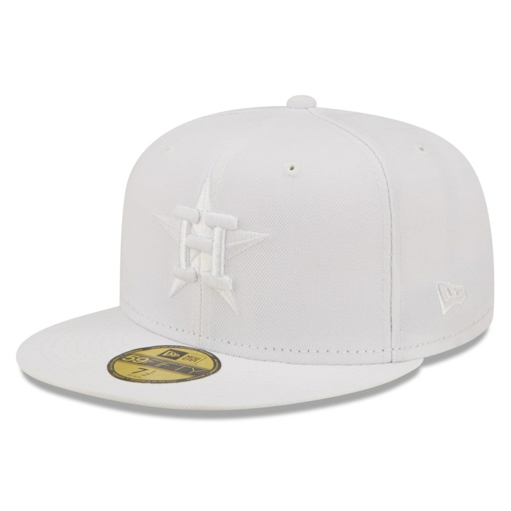 Houston Astros White on White 59FIFTY Fitted Hat | New Era
