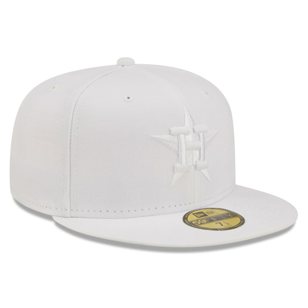 Houston Astros White on White 59FIFTY Fitted Hat | New Era