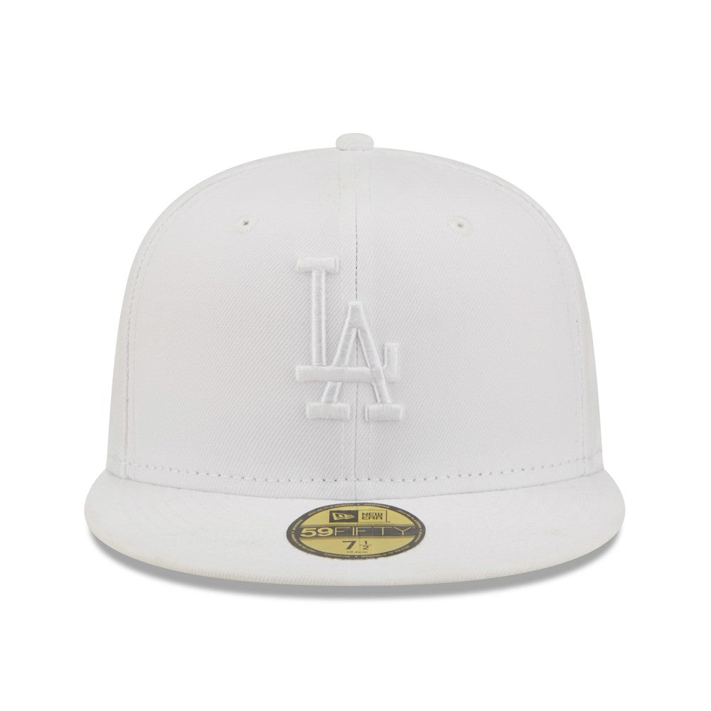 Los Angeles Dodgers White on White 59FIFTY Fitted Hat | New Era