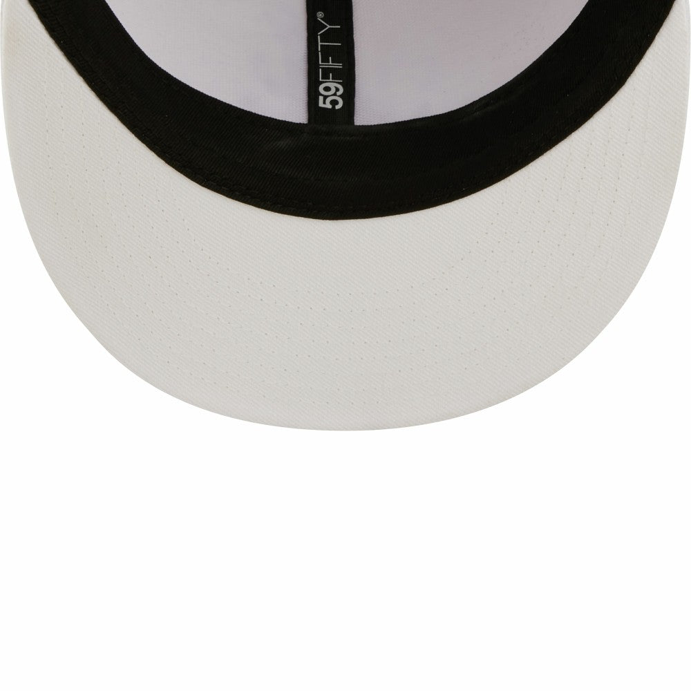 Los Angeles Dodgers White on White 59FIFTY Fitted Hat | New Era