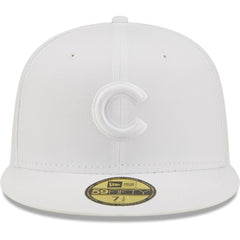 Chicago Cubs White on White 59FIFTY Fitted Hat | New Era