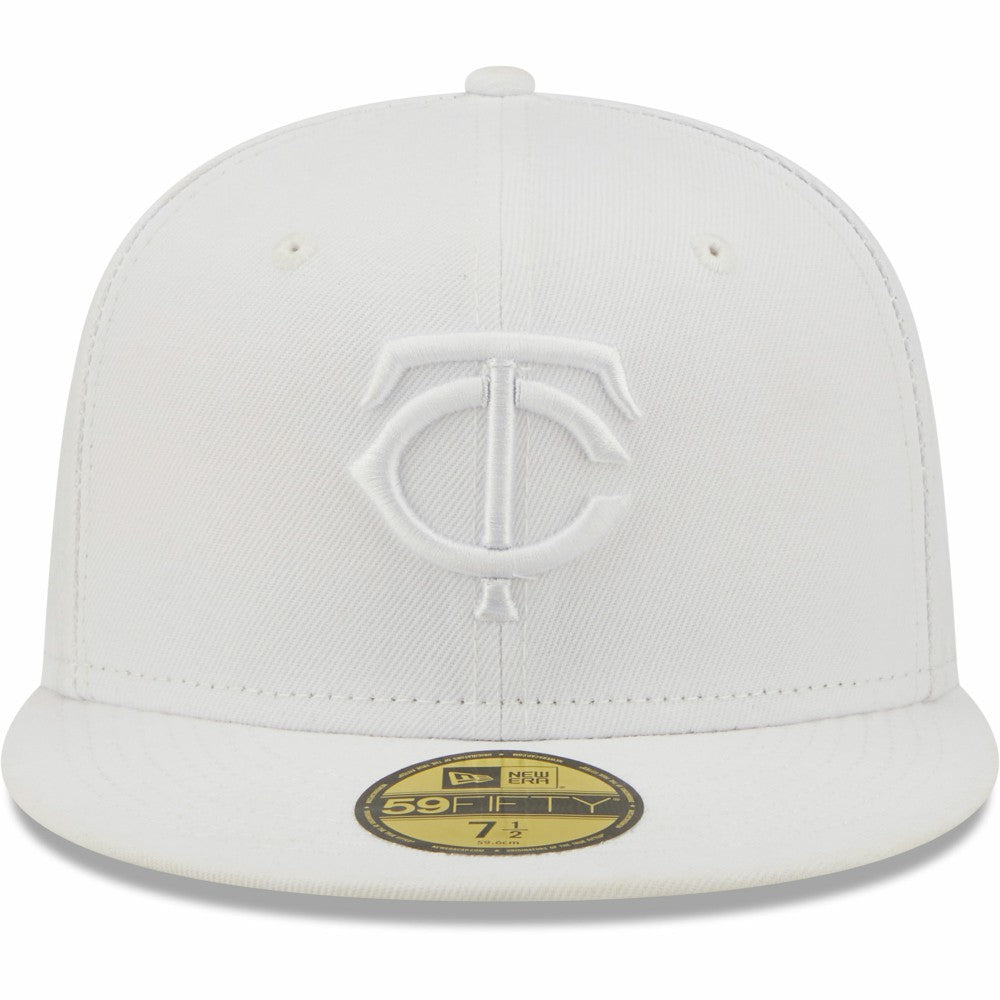 Minnesota Twins White on White 59FIFTY Fitted Hat | New Era