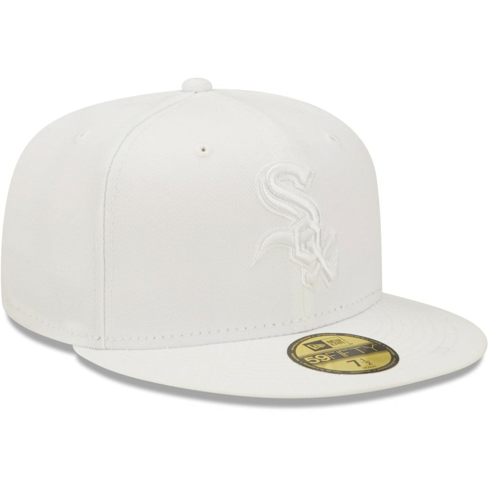 Chicago White Sox White on White 59FIFTY Fitted Hat | New Era