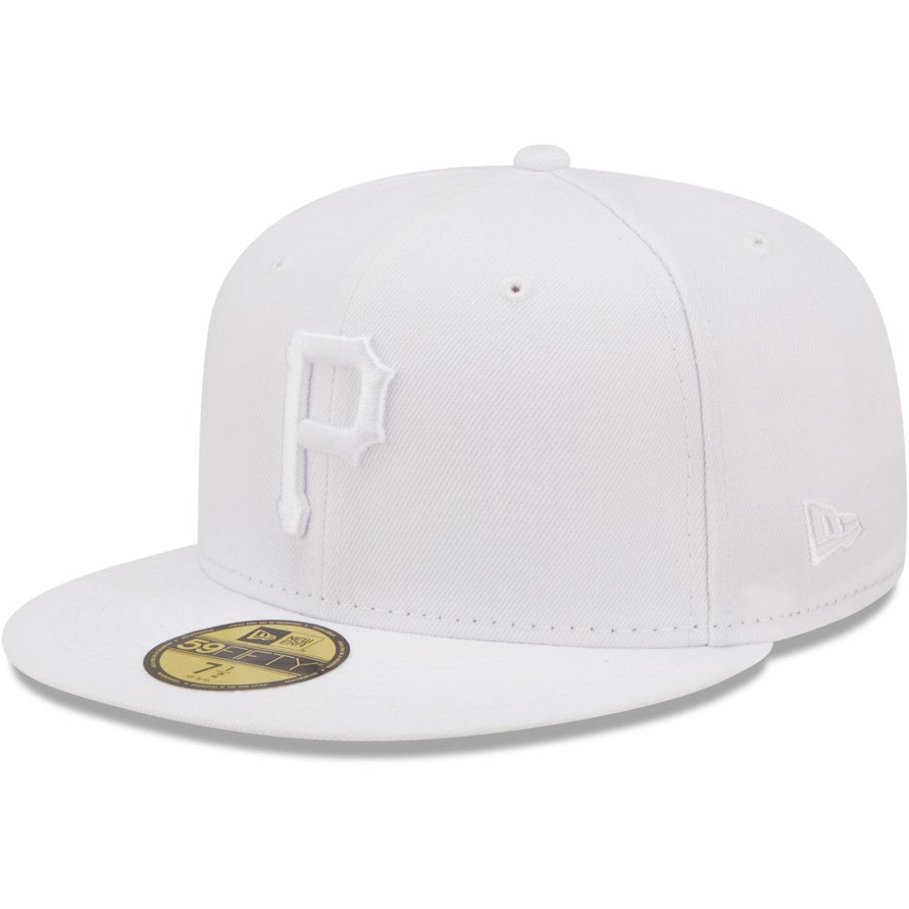 Pittsburgh Pirates White on White 59FIFTY Fitted Hat | New Era