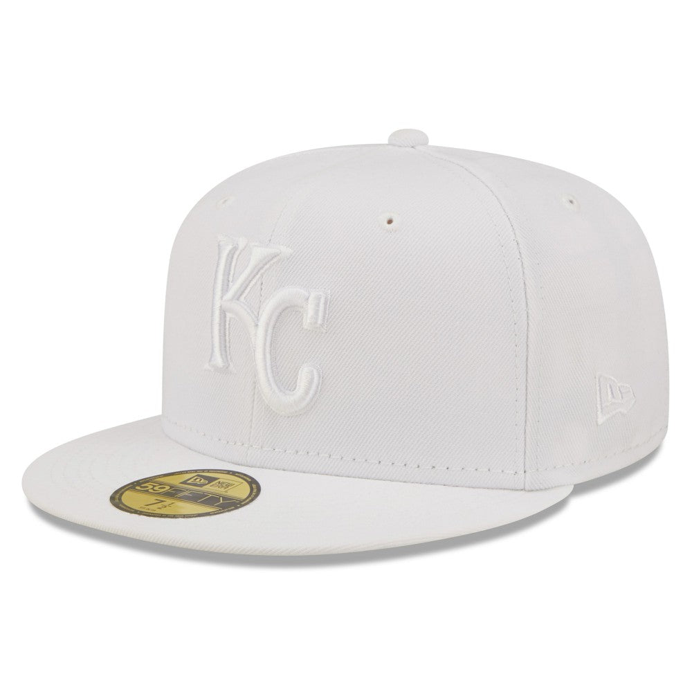 Kansas City Royals White on White 59FIFTY Fitted Hat | New Era