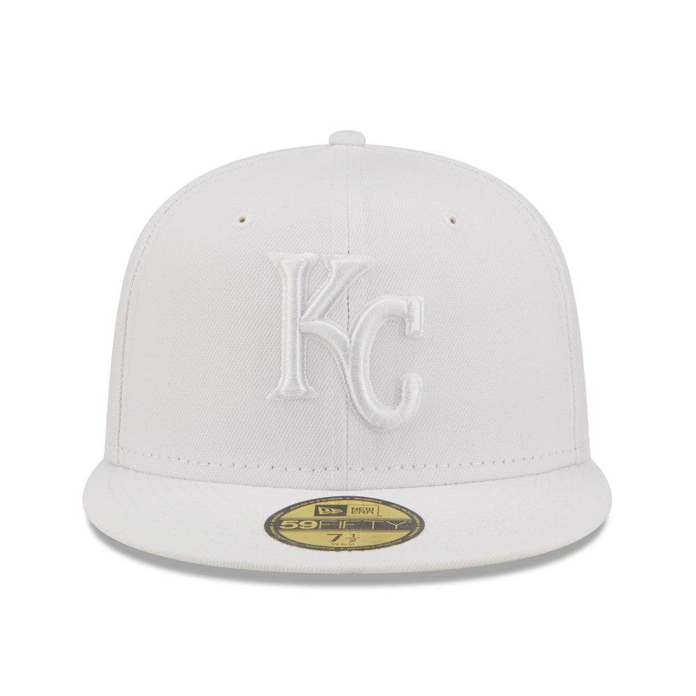 Kansas City Royals White on White 59FIFTY Fitted Hat | New Era