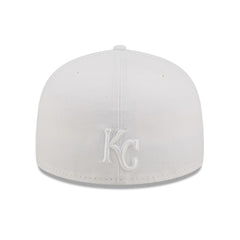Kansas City Royals White on White 59FIFTY Fitted Hat | New Era