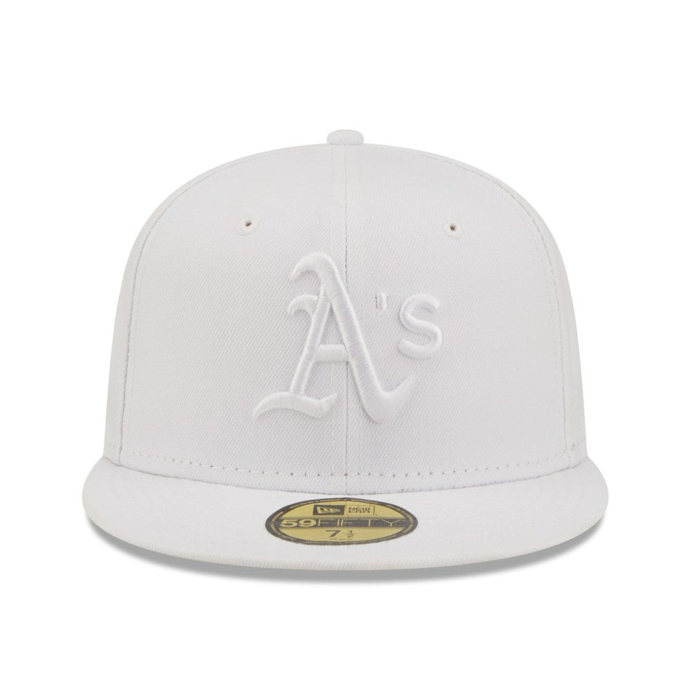 Athletics White on White 59FIFTY Fitted Hat | New Era