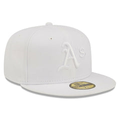 Athletics White on White 59FIFTY Fitted Hat | New Era